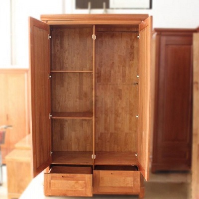 Tủ quần áo gỗ xoan đào GTQA02 phòng ngủ nội thất
