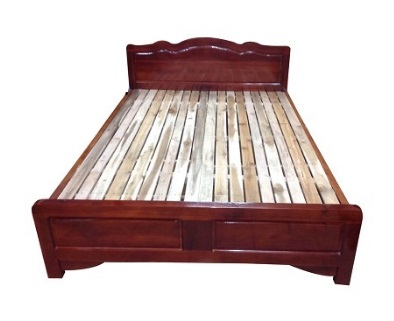 Giường ngủ gỗ xoan sơn mầu nâu