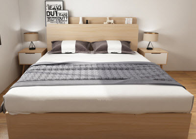 Giường ngủ gỗ ép hiện đại hai ngăn kéo kích thước 1m6x2mx30cm đẹp