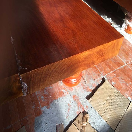 sập phản Chiếu ngựa gỗ cẩm vàng nguyên khối kích thước 2400x2200x160mm - 2600x2200x160mm
