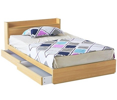 Sigviet giường ngủ gỗ ép MDF kích thước 1m2x2m2 ngăn kéo