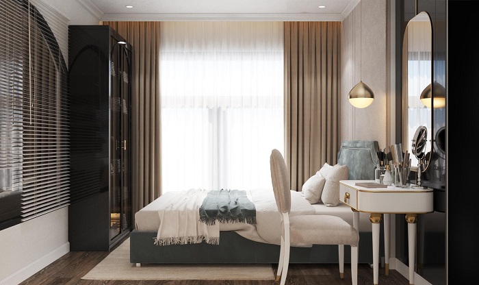 Thiết kế nội thất căn hộ 2 phòng ngủ Vinhome Symphony sài đồng long biên