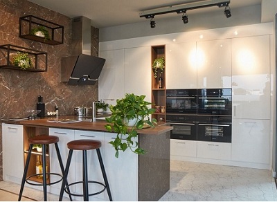Tủ bếp gỗ MDF lõi xanh chống ẩm quầy bar