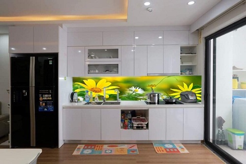 Tủ bếp thùng picomat chịu nước cánh picomat phủ Acrylic