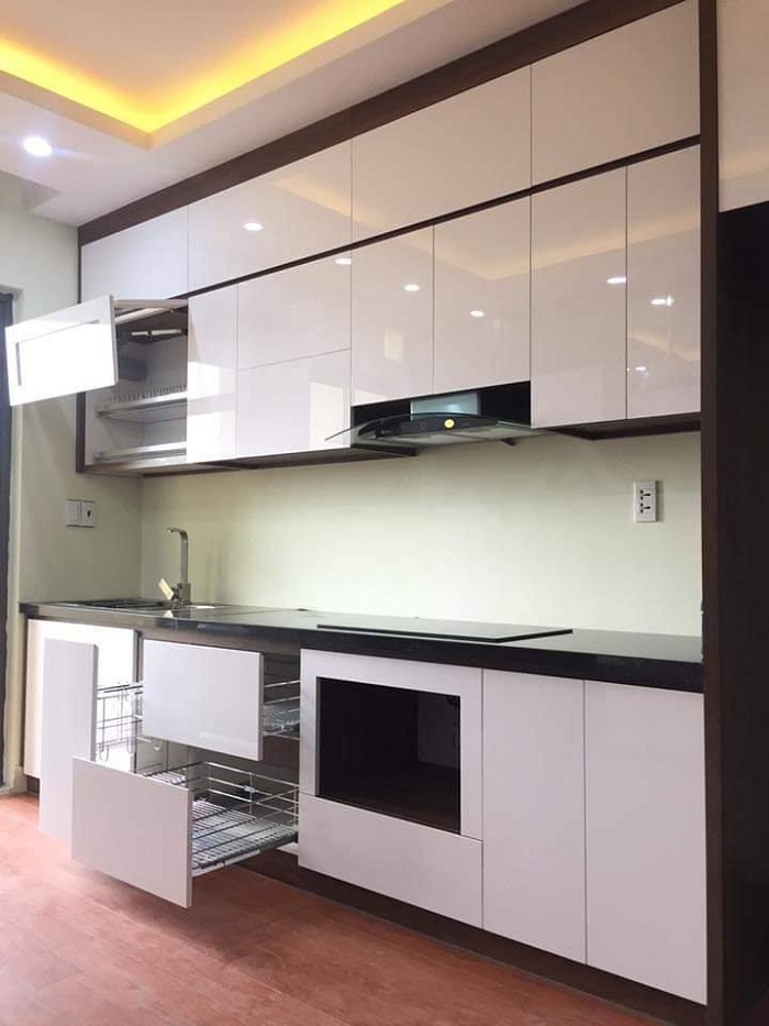 Mẫu bếp thăng chữ I