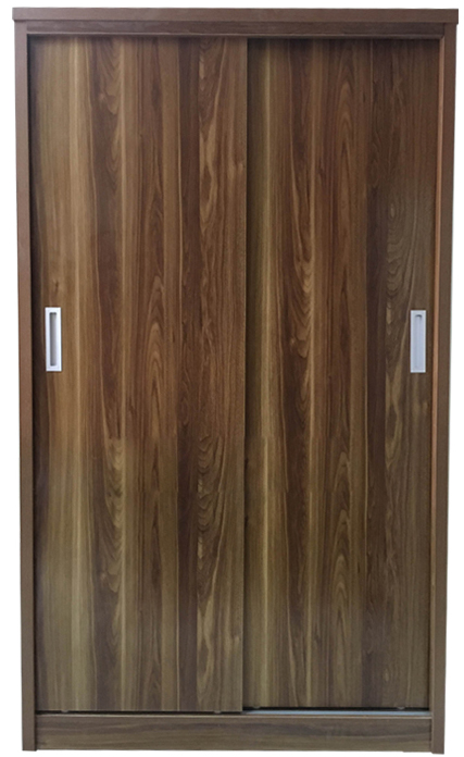 Tủ quần áo hai cánh cửa lùa phu melamine vân gỗ óc chó