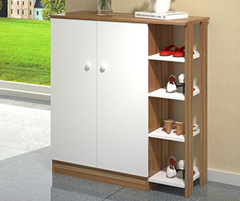 Tủ đựng giầy 80cm gỗ công nghiệp GTG07 mầu nâu và trắng