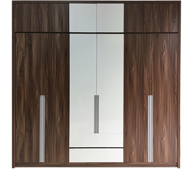 Tủ quần áo rộng 2m4 melamine óc chó