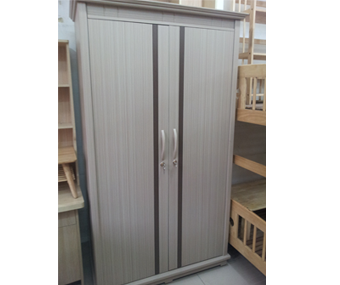tủ đựng quần áo gỗ ép 1m2 mầu trắng kẻ hai cánh mở bản lề giá rẻ