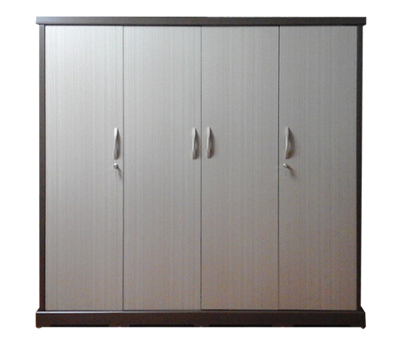 Tủ quần áo gỗ 2m vân trắng kẻ sọc giá rẻ GGR16