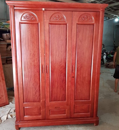 Tủ áo gỗ tự nhiên 3 cánh Rộng 1m6 x Cao 2m1 Sâu 0.60m
