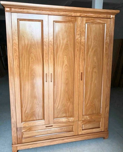 Tủ đựng quần áo gỗ Đinh Hương 2 buồng tại Hà Nội GTQA23, Cao 210cm – Ngang 160cm – Sâu 60cm.