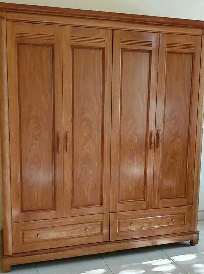 Tủ đựng quần áo gỗ Đinh Hương 4 cánh tại Hà Nội giá rẻ tại miền bắc