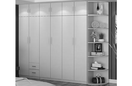 Tủ quần áo gỗ công nghiệp rộng 290cm cao 240cm sâu 52cm