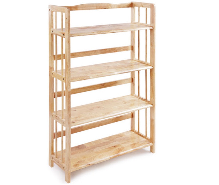 Kệ sách đa năng gỗ cao su rộng 50cm có 4 tầng