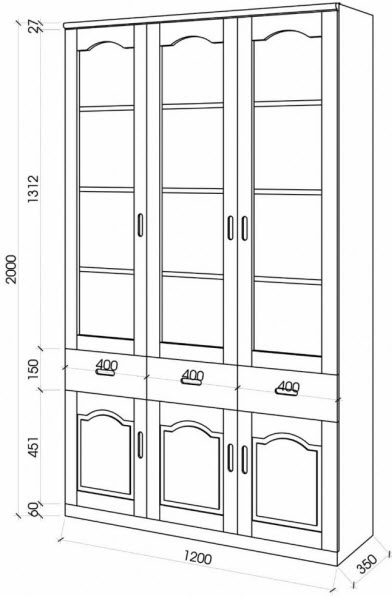chi tiết bản vẽ Hình ảnh thực tế bên trong Tủ tài liệu gỗ Sồi Tần Bì rộng 120cm