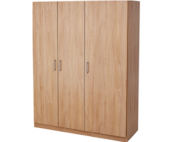 tủ quần áo gỗ ép công nghiệp rộng 1m4x2mx51cm thiết kế 3 buồng ba cánh giá rẻ