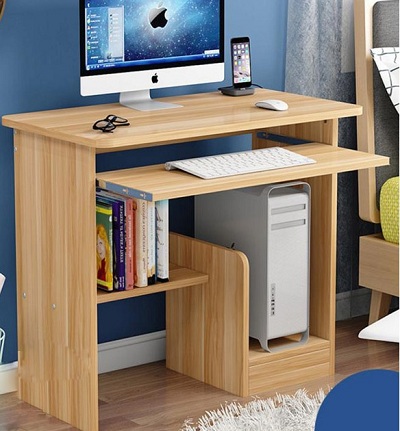 Bàn để máy tính rộng 70cm Vân lát - Vân sồi - Kẻ trắng cấp 2, cấp 3