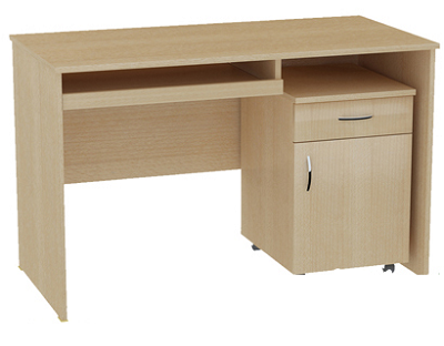 Bàn làm việc vân lim tủ đồ di động BHV27 rộng 1m hiện đại