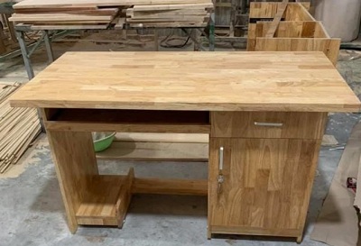 Bàn lam làm việc máy tính gỗ cao su BHV23 kích thước Rộng: 1000