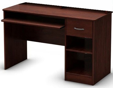 Bàn làm việc gỗ ép MDF rộng 100cm mầu nâu kẻ ánh