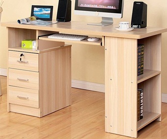 Bàn gỗ công nghiệp vân sồi giá rẻ BHV16 kích thước Rộng 1m2