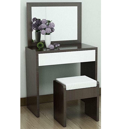 Bàn phấn son 60cm gỗ ép MDF BP25 đen kẻ sọc