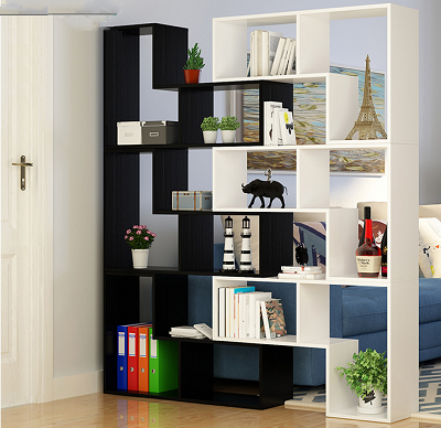 Kệ giá sách hình chữ L lắp ghép KTV65 màu Đen - Trắng - Xanh- Đỏ