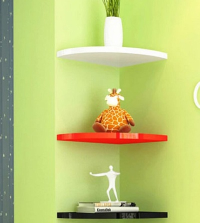 Kệ sách trang trí góc tường KTV40