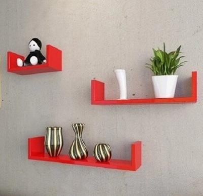 Bộ 3 kệ trang trí phòng khách hình chữ U KTV31 kích thước 60 và 45 giá rẻ