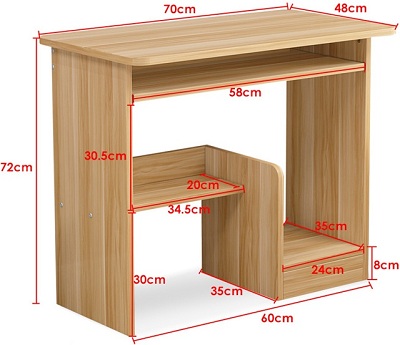 Thiế kế bàn 70 cm vân sồi giá rẻ