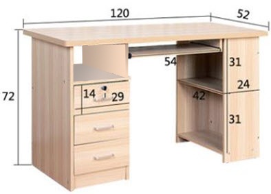thiết kế Bàn được làm bằng gỗ công nghiệp MDF phủ melamine chống xước
