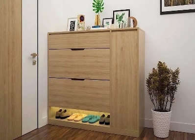 Tủ giầy thông minh 2 cánh lật 1 cánh mở bản lề 2 ngăn kéo