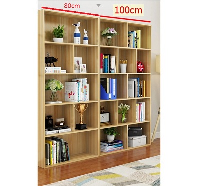 Giá sách đứng 1m KTV57 Gỗ MFC Vân sồi, Trắng, đen Rộng 1000mm