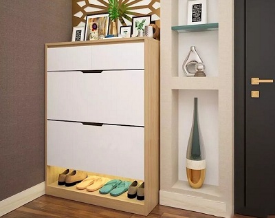 Tủ giầy 2 cánh lật có ngăn kéo GTG33 rộng 80cm cao 1m2 sâu 30cm sang trọng hiện đại