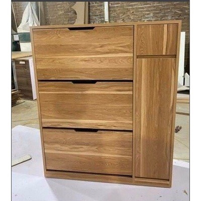Tủ giầy thông minh 3 tầng giá xoay vân gỗ lát sang trọng