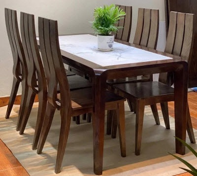bàn 8 ghế : Rộng 80 x Dài 160 x Cao 75 (cm) - 8.500.000 vnđ