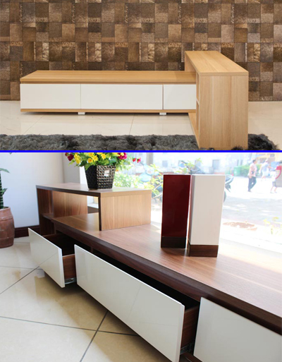 kệ tivi gỗ đa năng gồm 2 modul di động tùy chỉnh kích thước, đảo chiều 2 mặt như nhau 
