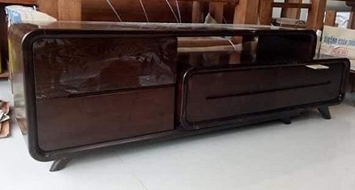 Kệ tivi mầu nâu sơn bóng thiết kế hiện đại rút gọn kéo dài 1m8