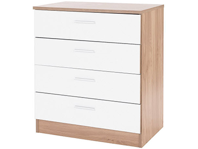 Tủ gỗ công nghiệp 4 ngăn kéo rộng 80cm để đồ gia dụng MDF Màu nâu vân gỗ