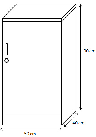 thiết kế Tủ để đồ mini cánh mở bản lề 50cm TDN05 kích thước Rộng 500 giá rẻ