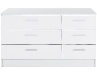 Tủ để đồ 6 ngăn kéo gỗ ép màu trắng TDN25 Rộng 100 x Cao 60cm