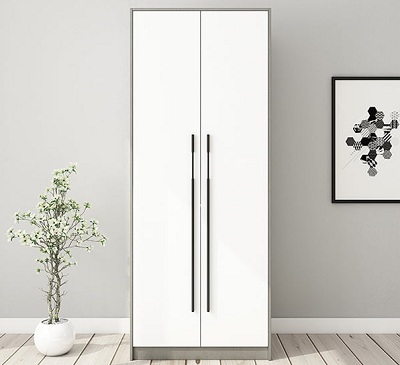 Tủ quần áo 2 cánh mở rộng 80cm GMDF136 kích thước Rộng 800 x 550 x 2000mm thiết kế gồm tủ chính được làm bằng gỗ MDF lõi xanh chống ẩm giá rẻ