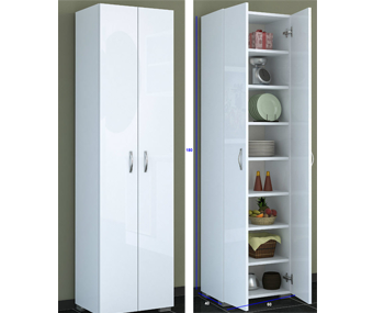 Tủ để đồ gỗ công nghiệp cao 1m8 màu trắng TDN18 Màu trắng Hiện đại