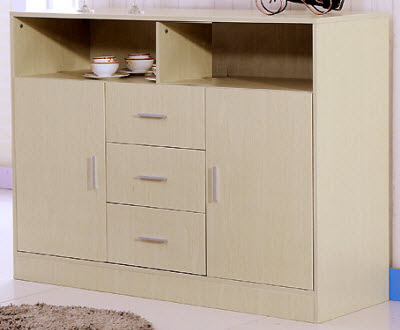Tủ đựng bát đĩa gỗ công nghiệp TDN03 vân sồi