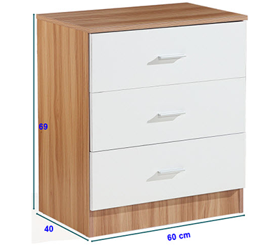 Tủ để đồ 3 ngăn kéo gỗ công nghiệp TDN09