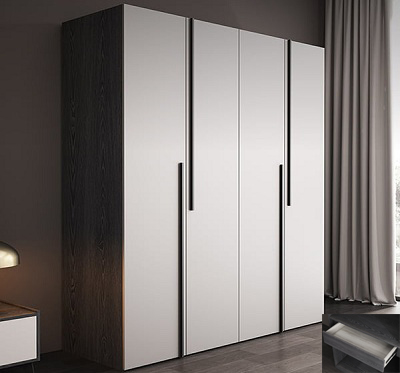 Tủ quần áo 4 cánh mở đẹp GMDF138 Lớp phủ Melamine Màu trắng - vân gỗ giữ màu sắc luôn tươi mới, chống xước, chống thấm làm tăng độ bền cho sản phẩm.
