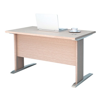 Bàn văn phòng gỗ công nghiệp chân sắt BHV112 mặt bàn Laminate NT120C3-NT140C3