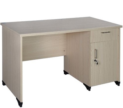 Bàn làm việc hộc liền sát đất 1 ngăn kéo, 1 cánh mở BHV97 AT120SHL3C-AT140HL3C