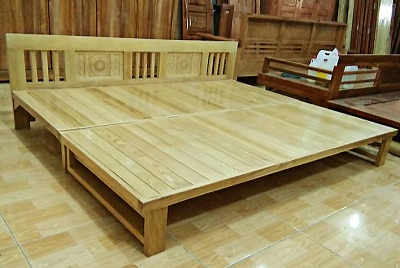 Mẫu Giường ghế gấp gỗ sồi tự nhiên giá rẻ GN48